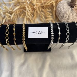 Βραχιόλια Αλυσίδα Χρυσά και Ασημί